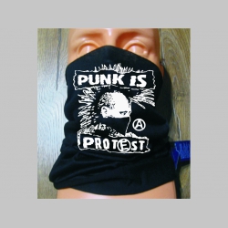 Punk is Protest univerzálna elastická multifunkčná šatka vhodná na prekritie úst a nosa aj na turistiku pre chladenie krku v horúcom počasí (použiteľná ako rúško )